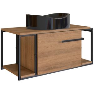 Gabinete Susp E Cuba Marmore Sintetico P1019x941012 Mell Preto Pp Mell Preto
