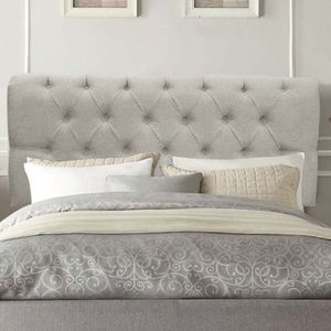 Painel Estofada Paris 140cm Casal Para Cama Box Quarto Linho Bege - Gat Magazine