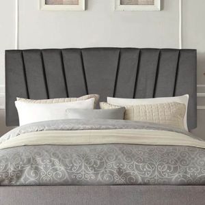 Painel Estofada Bélgica 160cm Queen Size Para Cama Box Quarto Corino Cinza - Gat Magazine