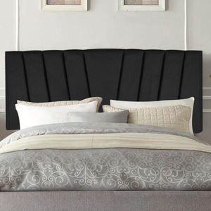 Painel Estofada Bélgica 100cm Solteiro Para Cama Box Quarto Suede Preto - Gat Magazine