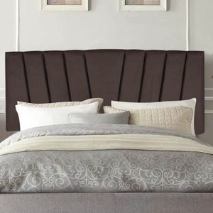 Painel Estofada Bélgica 90cm Solteiro Para Cama Box Quarto Corino Marrom - Gat Magazine