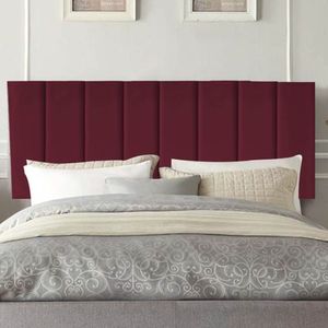 Painel Estofada Carla 100cm Solteiro Para Cama Box Quarto Suede Bordô - Gat Magazine