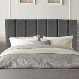 Cabeceira Estofada Carla 100cm Solteiro Para Cama Box Quarto Linho Cinza - Gat Magazine