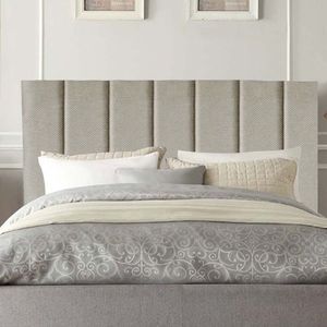 Cabeceira Estofada Carla 160cm Queen Size Para Cama Box Quarto Linho Bege - Gat Magazine