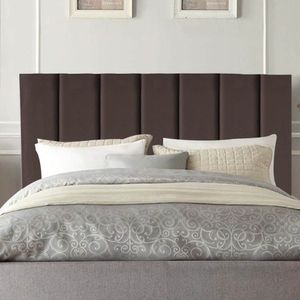 Cabeceira Estofada Carla 160cm Queen Size Para Cama Box Quarto Corino Marrom - Gat Magazine