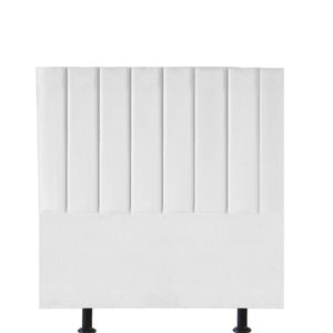 Cabeceira Estofada Carla 100cm Solteiro Para Cama Box Quarto Suede Branco - Gat Magazine