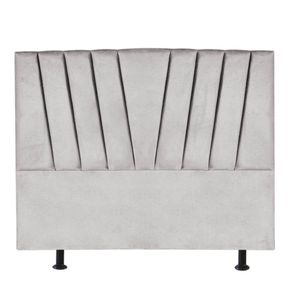 Cabeceira Estofada Bélgica 140cm Casal Para Cama Box Quarto Suede Cinza Claro - Gat Magazine