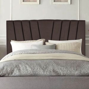Cabeceira Estofada Bélgica 140cm Casal Para Cama Box Quarto Suede Marrom - Gat Magazine