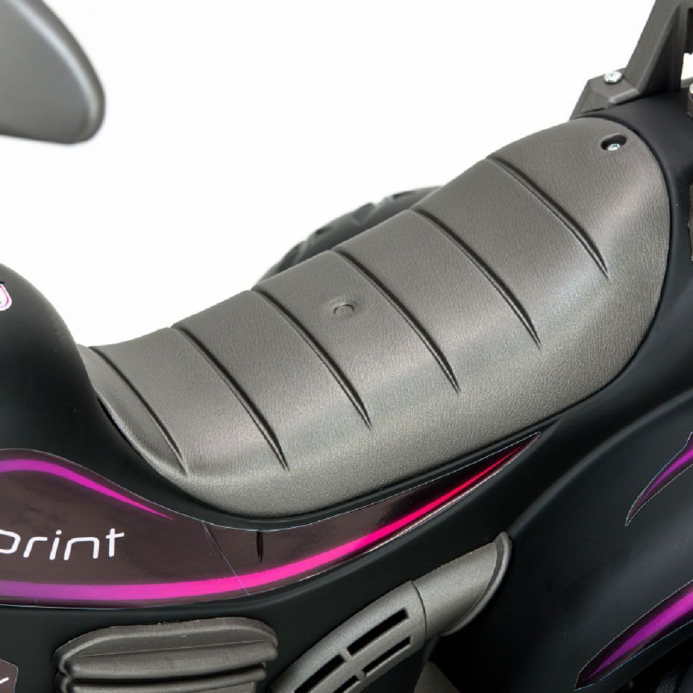 Moto Eletrica Biemme Sprint Turbo 12V Capacete Preta Girl - Maçã
