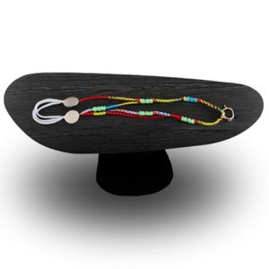 Mesa Oval Organica Em ébano 180x100