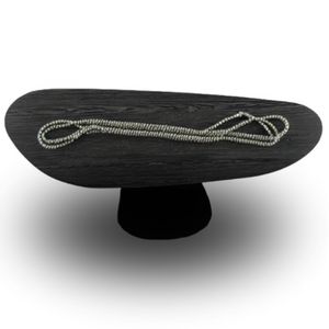 Mesa Oval Organica Em ébano 140x90
