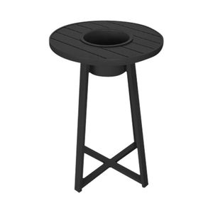 Mesa Bistrô Champanheira Para área Gourmet E Varanda Alumínio Preta-preta - Cor: Preto