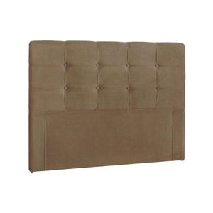 Cabeceira Cama Box Estofada Casal Casal Clean Plus Suede Marrom - Simbal