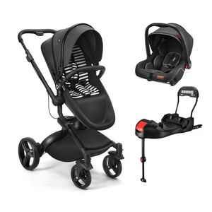 Kit Travel System: Candy X, Bebê Conforto E Base Isofix Preto - Bb294b Preto