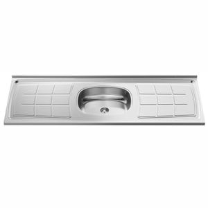 Cuba Para Pia De Cozinha 140cmx53cm Concretada Escorredor Bali Inox