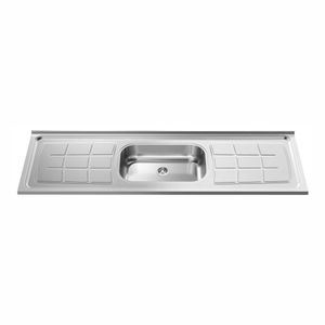 Cuba Para Pia De Cozinha 200cmx56cm Concretada Escorredor Bali Inox