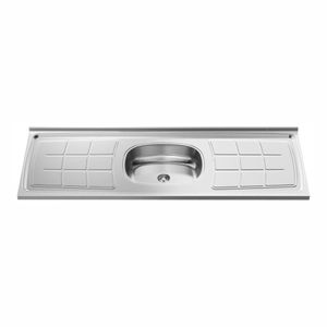 Cuba Para Pia De Cozinha 160cmx53cm Concretada Escorredor Bali Inox