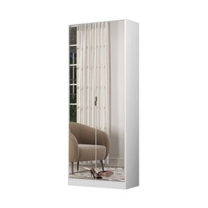 Sapateira 2 Portas 1 Gaveta e Espelhos Cr35179 Branco