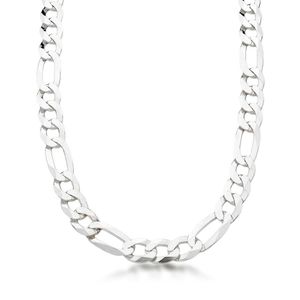 Corrente Flat 11mm Elo 3x1 Prata 925 - 60cm