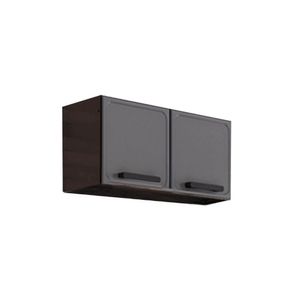 Armário De Cozinha Modulado Estilo 7004 2 Portas Cinza-grafite - Bertolini