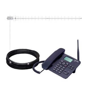 Celular Rural 2g Com Antena 850mhz 20dbi E Cabo