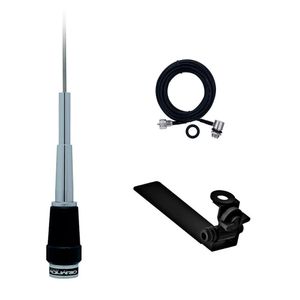 Antena Móvel 5/8 Dobrável Com Suporte Para Caminhonete E Cabo Rgc 3,5m