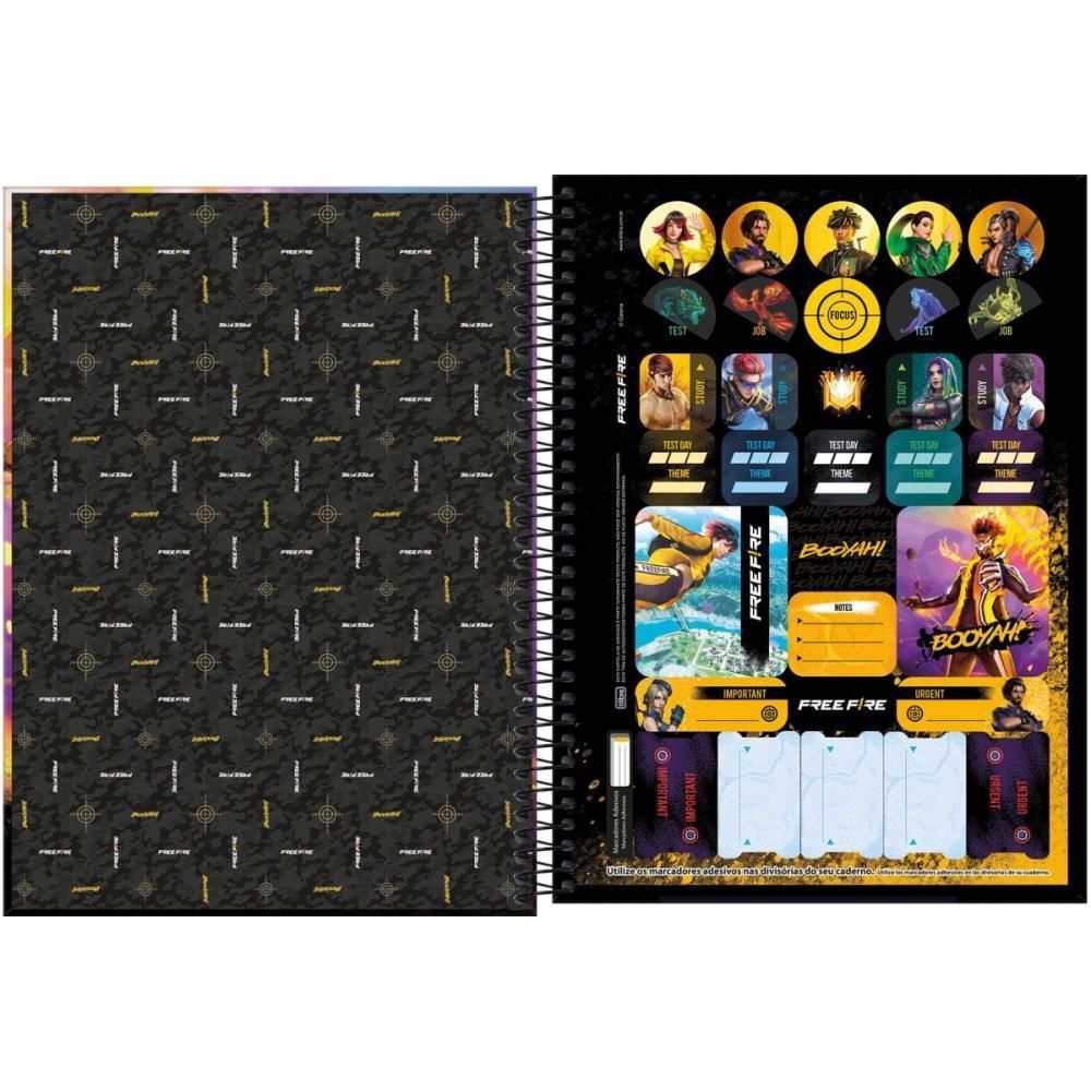 Caderno Espiral Capa Dura 1/4 Free Fire 80 Folhas - Free Fire - Cadernos,  Caderneta - Tilibra