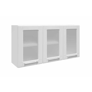 Armário De Cozinha Modulado Múltipla 6010 3 Portas C/ Vidro Branco - Bertolini
