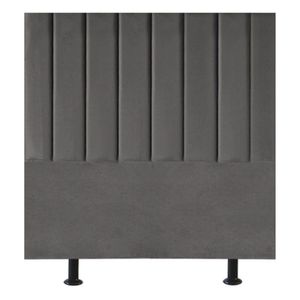 Cabeceira Cama Box Solteiro 100 Cm Sophia Carla Suede Cor:cinza Escuro