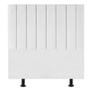 Cabeceira Cama Box Solteiro 100 Cm Sophia Carla Suede Cor:branco
