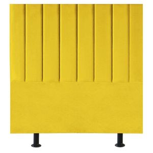 Cabeceira Cama Box Solteiro 100 Cm Sophia Carla Suede Cor:amarelo