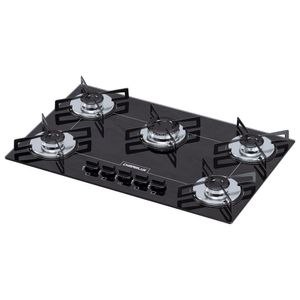 Cooktop 5 Bocas Ultra Chama Chamalux Preto