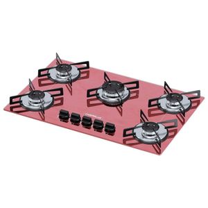 Cooktop 5 Bocas Ultra Chama Chamalux Rosa
