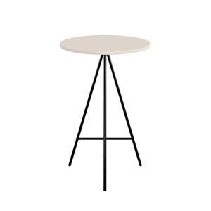 Mesa Bistrô Tampo Redondo 65cm Milão Preto-off White
