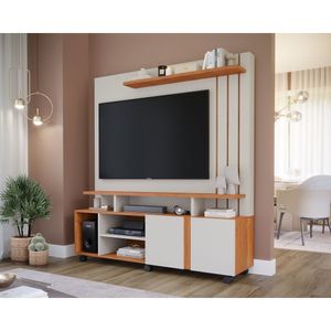 Estante Home Para Tv Até 55 Polegadas 2 Portas Valência Off White-cinamomo