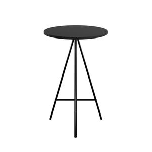 Mesa Bistrô Tampo Redondo 65cm Milão Preto