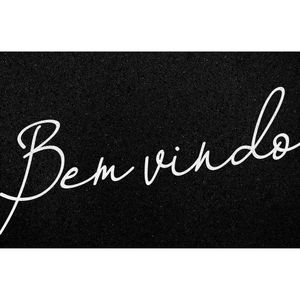 Capacho Vinil Light Bem Vindo 40cmx60cm Kapazi Preto