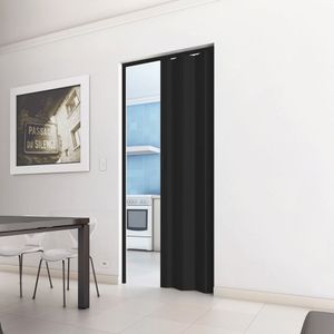Porta Sanfonada Pvc Plastporta 210x96cm Bcf Preto
