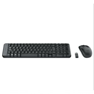 Combo Teclado E Mouse Logitech Sem Fio Mk220 - 920-004431 Preto