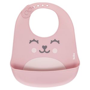 Babador De Silicone Com Pega Migalhas - Buba Rosa 12093