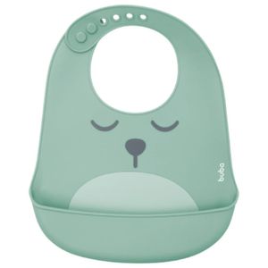 Babador De Silicone Com Pega Migalhas - Buba Verde 12094