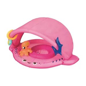 Boia Infantil Tubarão Fralda E Para-sol - Mor Rosa