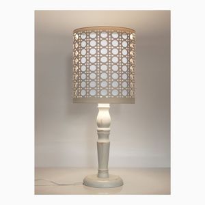 Abajur Cúpula Com Recorte Tom Luz Iluminação Azul/branco