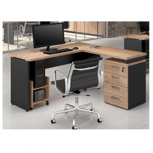Mesa Escritório L Web30 1,50 X 1,50m 4 Gav Cpu - Calvi/preto