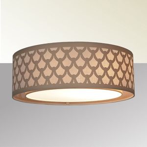 Plafon Trama Cúpula Dupla Cru 40x16cm 6177 Tom Luz Iluminação Cru