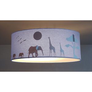 Luminária De Teto Plafon Savana De Sobrepor Tom Luz Iluminação Azul-bebê