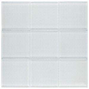 Pastilha De Vidro Patchwork 30x30cm Branco Polido