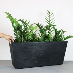 Jardineira Terra Trapézio 80 X 35 Cm Cor 07 - Preto Sólido