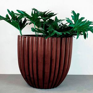 Vaso Redondo Cacau 70 X 70 Cm Cor 09 - Antique Rusty