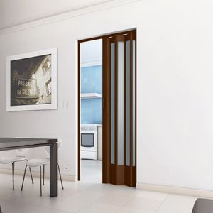 Porta Sanfonada Pvc Translúcida 210x84cm Bcf Imbuia